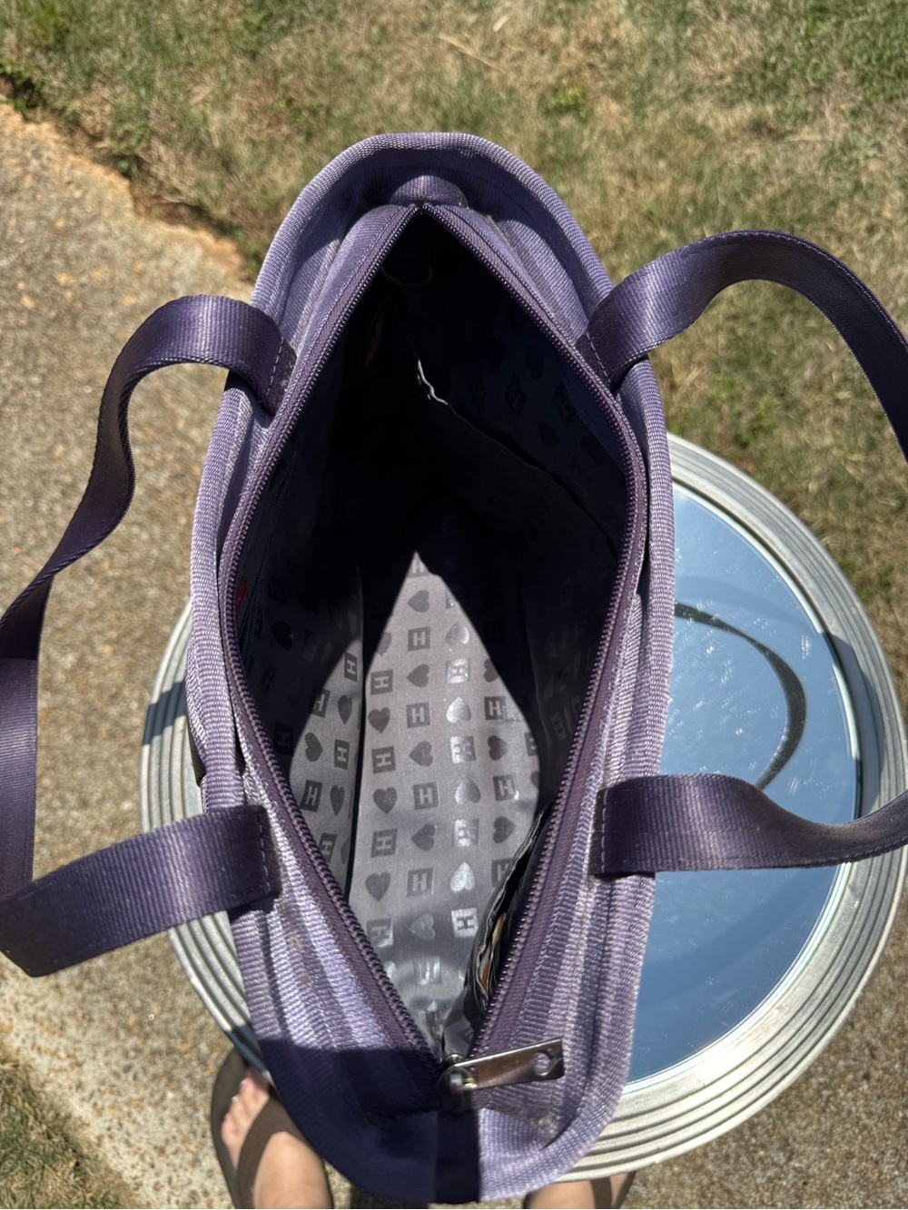Harvey’s Seatbelt Bag - Woven Purple Tote Bag - Women's Shoulder Purse - Picture 4 of 5